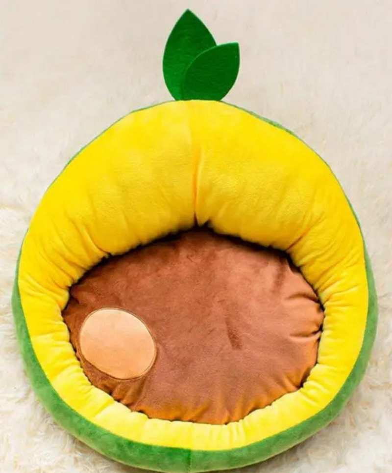 CAMA PARA MASCOTA EN FORMA DE AGUACATE